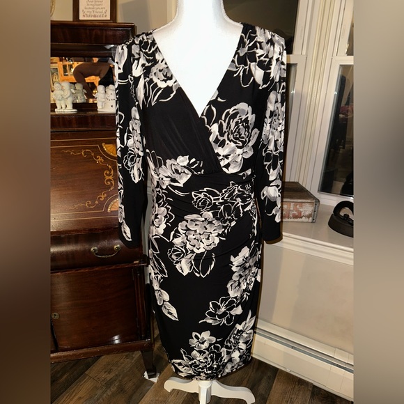 Lauren Ralph Lauren Dresses & Skirts - Lauren Ralph Lauren/Dress Womens/ Stretch Black & White Floral/Size 8/NWOT